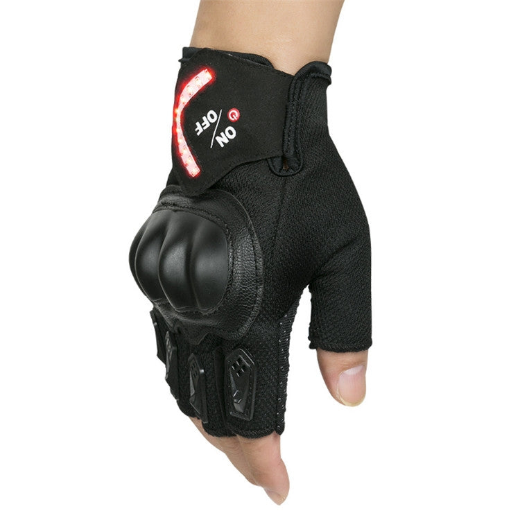 Automatic Induction Turn Signal Gloves Riding Warning Light Gloves, Black