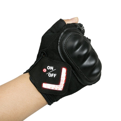 Automatic Induction Turn Signal Gloves Riding Warning Light Gloves, Black