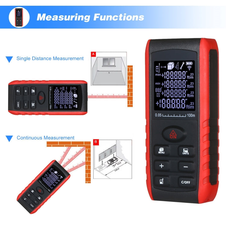 E100 Laser Rangefinder Laser Distance Meter Measuring Device Digital Handheld Tools Module Range 100m Range Finder, E100