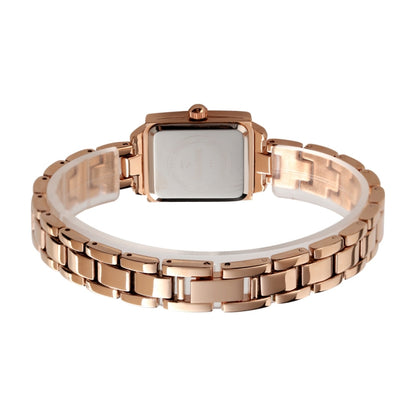 SKMEI 1407 Business Fashion Watch with Diamonds Delicate and Elegant Square Zinc Alloy Quartz Watch for Women, Silvery