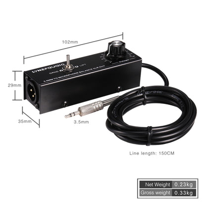 B012 Professional Stereo Signal Converted to Microphone Balanced Signal Output