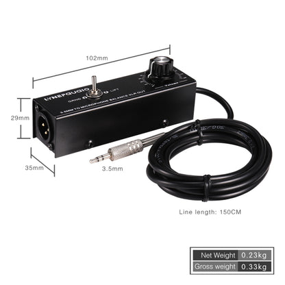 B012 Professional Stereo Signal Converted to Microphone Balanced Signal Output