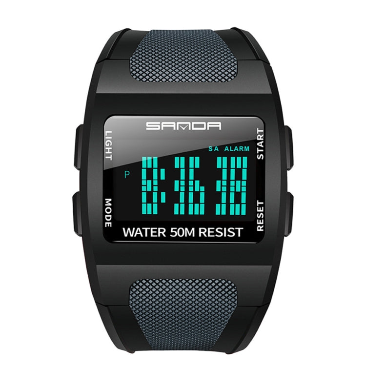 SANDA 222 Men Sports Outdoor Mountaineering Digital Electronic Watch Square Multi functional Waterproof Watch
