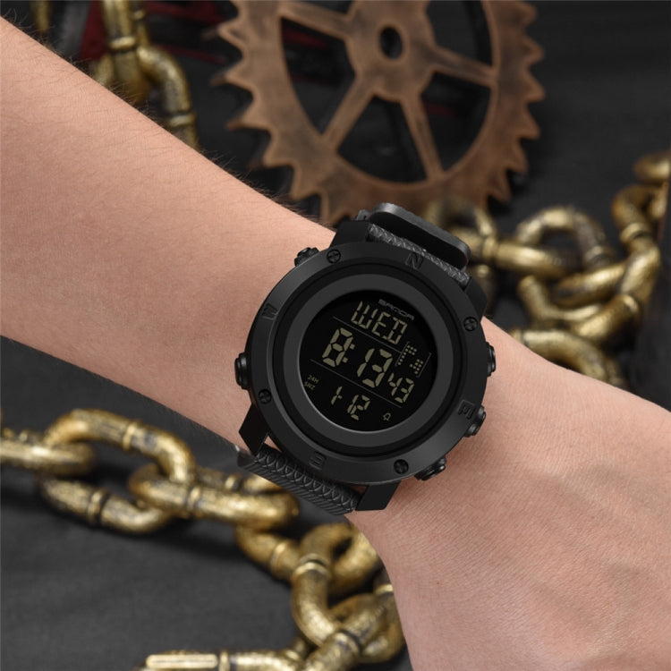 SANDA 361 Fashionable Night Light Sports Children Electronic Watch Multi Functional Personality Night Light Men Waterproof Watch