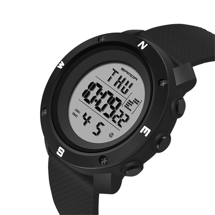 SANDA 361 Fashionable Night Light Sports Children Electronic Watch Multi Functional Personality Night Light Men Waterproof Watch