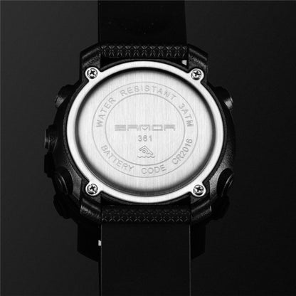 SANDA 361 Fashionable Night Light Sports Children Electronic Watch Multi Functional Personality Night Light Men Waterproof Watch