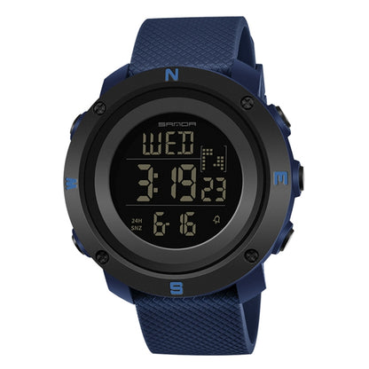 SANDA 361 Fashionable Night Light Sports Children Electronic Watch Multi Functional Personality Night Light Men Waterproof Watch