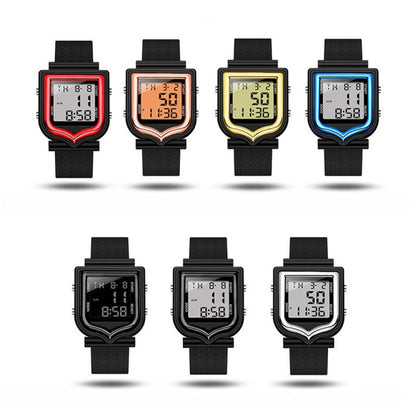 SANDA 388 Fashionable Square Outdoor Sports Leisure Watch Men's And Women's Multi-Functional Waterproof Luminous Electronic Watch