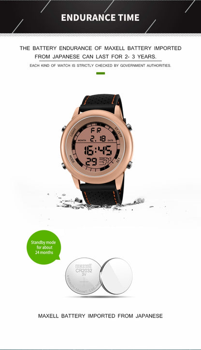 SANDA  411 Multifunctional Wports Watch Male Youth Fashion Model Male Waterproof Student Electronic Watch