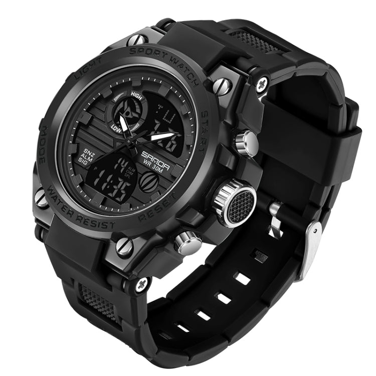 SANDA739  Watch Plate Chao Male Watch Male Student Fashion Trend Multi Functional Digital Waterproof Electronic Meter