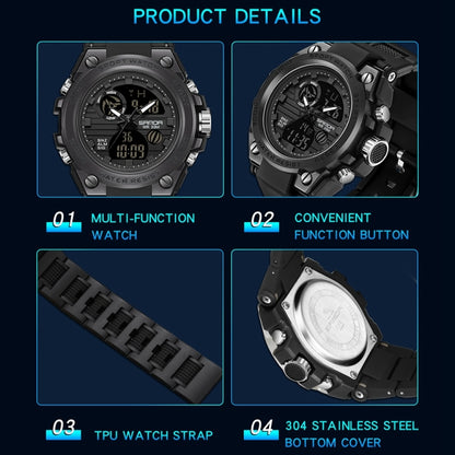 SANDA739  Watch Plate Chao Male Watch Male Student Fashion Trend Multi Functional Digital Waterproof Electronic Meter