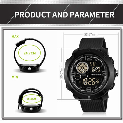 SANDA 762 Watch Men Watch Students Men Watch Fashion Trend Youth Waterproof Night light Sports Men
