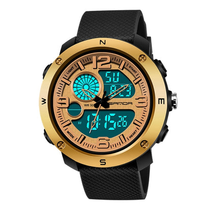 SANDA 762 Watch Men Watch Students Men Watch Fashion Trend Youth Waterproof Night light Sports Men