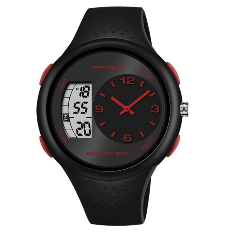 SANDA 763 Men Waterproof Student Watch Explosive Fashion Multi Functional Night light Outdoor Sports Personality Electronic Wrist Watch