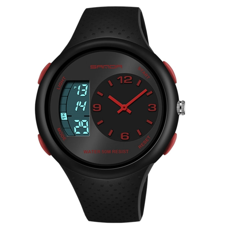 SANDA 763 Men Waterproof Student Watch Explosive Fashion Multi Functional Night light Outdoor Sports Personality Electronic Wrist Watch