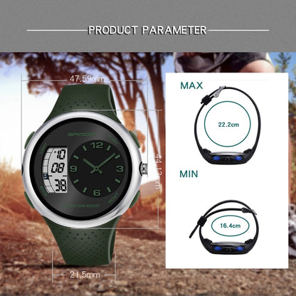 SANDA 763 Men Waterproof Student Watch Explosive Fashion Multi Functional Night light Outdoor Sports Personality Electronic Wrist Watch