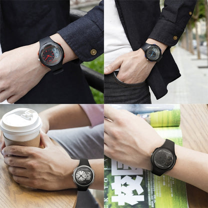 SANDA 763 Men Waterproof Student Watch Explosive Fashion Multi Functional Night light Outdoor Sports Personality Electronic Wrist Watch