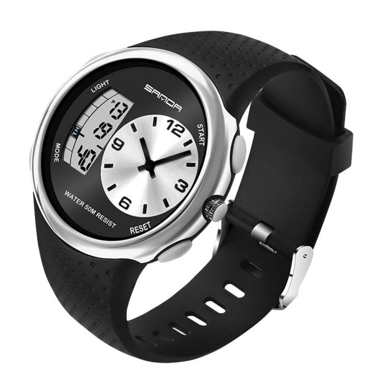 SANDA 763 Men Waterproof Student Watch Explosive Fashion Multi Functional Night light Outdoor Sports Personality Electronic Wrist Watch
