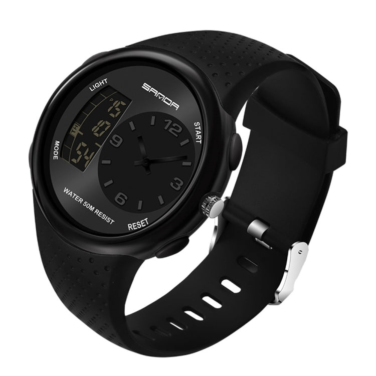 SANDA 763 Men Waterproof Student Watch Explosive Fashion Multi Functional Night light Outdoor Sports Personality Electronic Wrist Watch