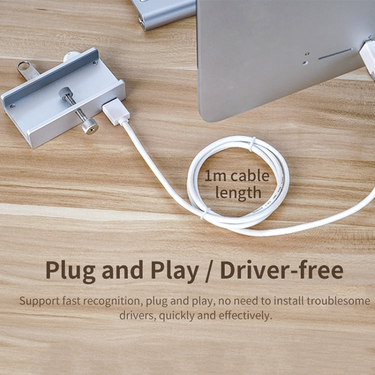 ORICO  MH4PU-P Aluminum Alloy 4 Port USB3.0 Clip-type HUB, MH4PU-P(Black), MH4PU-P(Silver)