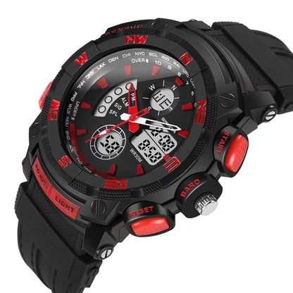 SANDA 775 Watch Male Electronic Watch Adult Middle School Students Youth Multi Functional Sports Water Proof Trend Double Watch