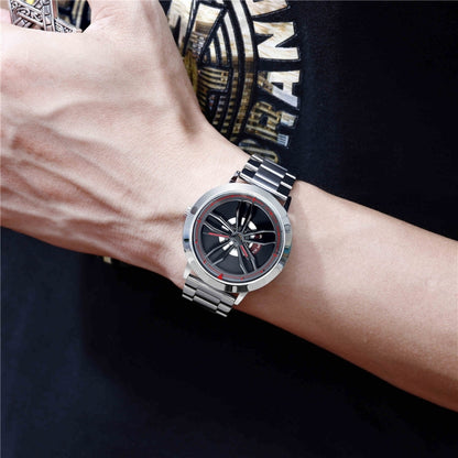 SANDA1009 Watch Man Student Casual Waterproof Steel Band Watch Man