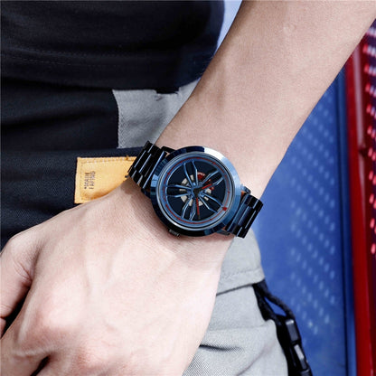 SANDA1009 Watch Man Student Casual Waterproof Steel Band Watch Man