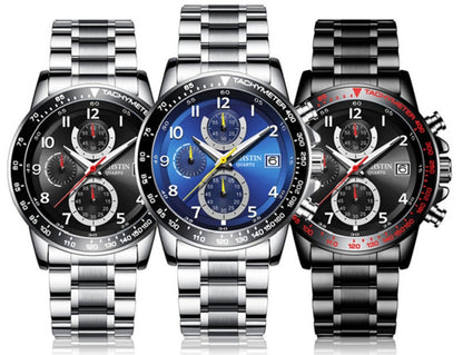 OCHSTIN   6112 Men Multi  Function Watch Fashion Sports Business Calendar Luminous Men Watch Quartz Watch Steel Watch
