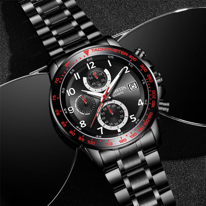 OCHSTIN   6112 Men Multi  Function Watch Fashion Sports Business Calendar Luminous Men Watch Quartz Watch Steel Watch