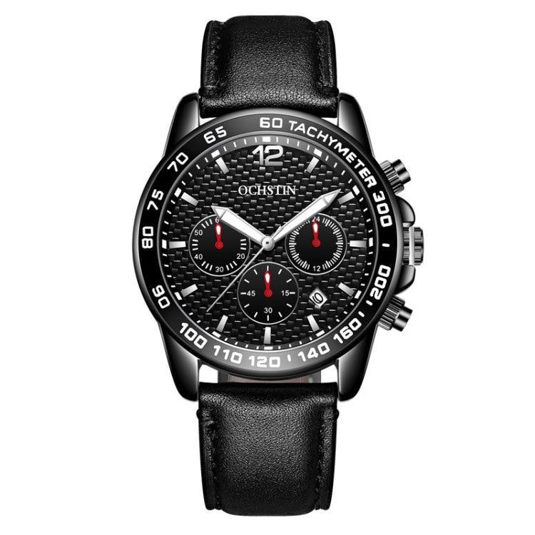 OCHSTIN 6117 Fashion Watch Leisure Leather Outdoor Sports Waterproof Watch