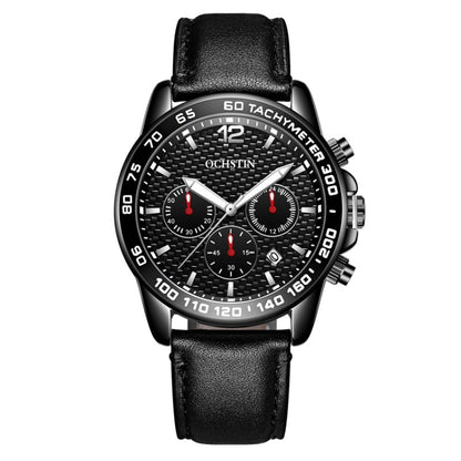 OCHSTIN 6117 Fashion Watch Leisure Leather Outdoor Sports Waterproof Watch