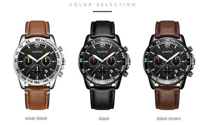OCHSTIN 6117 Fashion Watch Leisure Leather Outdoor Sports Waterproof Watch