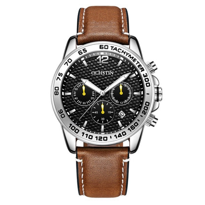 OCHSTIN 6117 Fashion Watch Leisure Leather Outdoor Sports Waterproof Watch