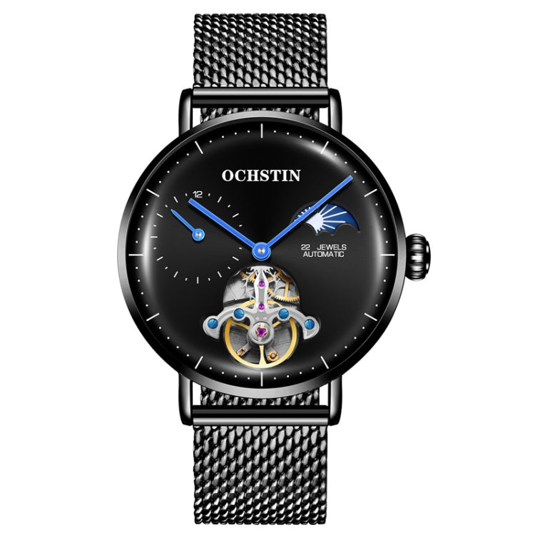 OCHSTIN 6121 Flywheel Mechanical Watch Fashion Hollow Full Automatic Mechanical Watch Business Men Watch Stainless Steel Watch  Waterproof Watch