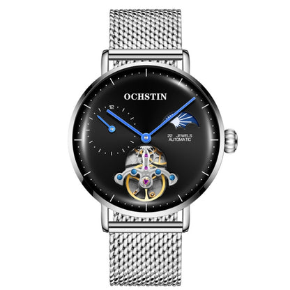 OCHSTIN 6121 Flywheel Mechanical Watch Fashion Hollow Full Automatic Mechanical Watch Business Men Watch Stainless Steel Watch  Waterproof Watch