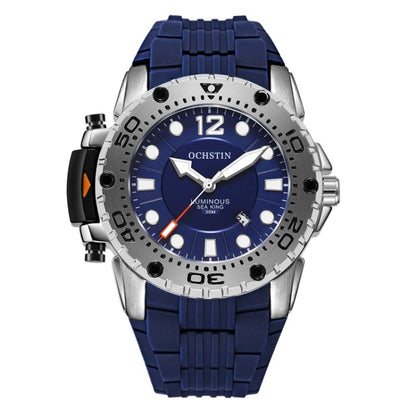OCHSTIN 6124  Night Light Waterproof Men Watch Outdoor Sports Quartz Watch Silicone Watch