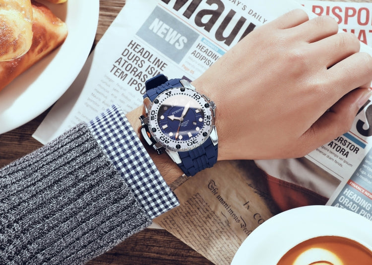 OCHSTIN 6124  Night Light Waterproof Men Watch Outdoor Sports Quartz Watch Silicone Watch