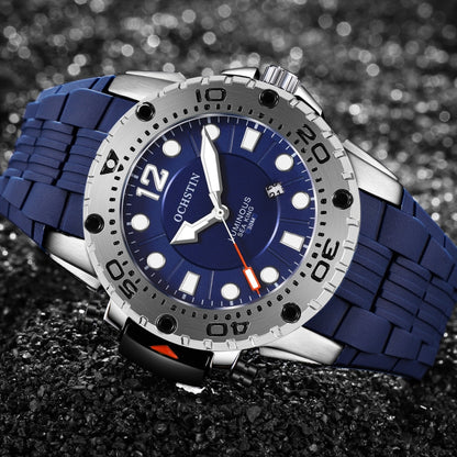 OCHSTIN 6124  Night Light Waterproof Men Watch Outdoor Sports Quartz Watch Silicone Watch