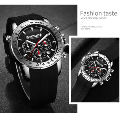 OCHSTIN 6125A Multi Function Chronograph Men  Sports Silicone Quartz Waterproof Men  Watch
