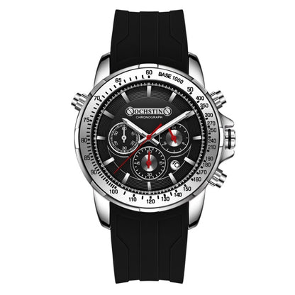 OCHSTIN 6125A Multi Function Chronograph Men  Sports Silicone Quartz Waterproof Men  Watch