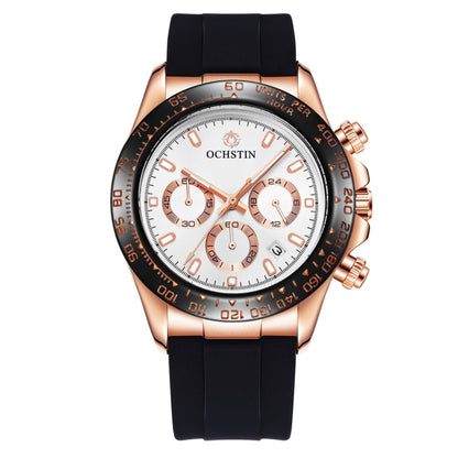 OCHSTIN 6103 Multi Function Quartz Watch Silicone Watch Band Sports Luminous Waterproof Watch