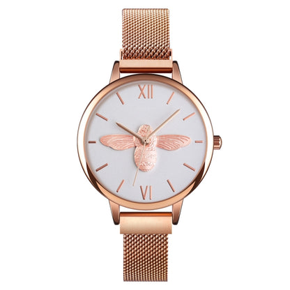 Skmei 9212 Fashion Lady Quartz Watch Student Female Temperament Waterproof Magnetic Suction Net Belt Watch