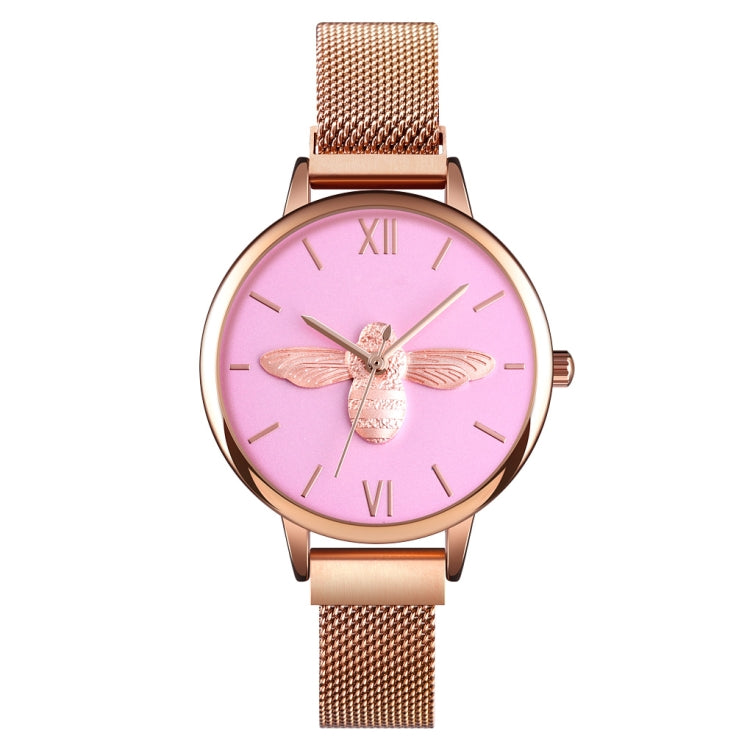 Skmei 9212 Fashion Lady Quartz Watch Student Female Temperament Waterproof Magnetic Suction Net Belt Watch
