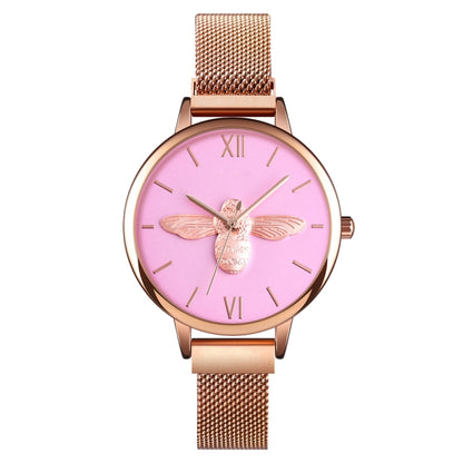 Skmei 9212 Fashion Lady Quartz Watch Student Female Temperament Waterproof Magnetic Suction Net Belt Watch