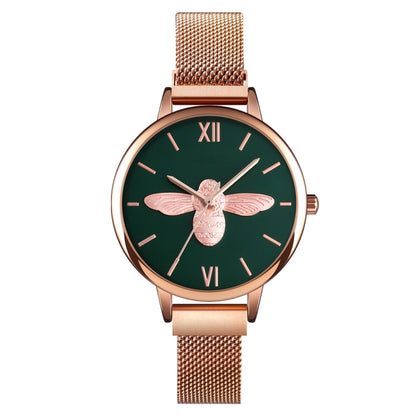 Skmei 9212 Fashion Lady Quartz Watch Student Female Temperament Waterproof Magnetic Suction Net Belt Watch