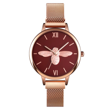 Skmei 9212 Fashion Lady Quartz Watch Student Female Temperament Waterproof Magnetic Suction Net Belt Watch