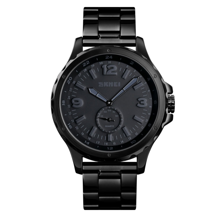 Skmei 1513 Fashion Trendy Steel Band Quartz Watch Mens Waterproof Leisure Watch, Skmei 1513 Steel Band Watch (Black)