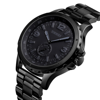 Skmei 1513 Fashion Trendy Steel Band Quartz Watch Mens Waterproof Leisure Watch, Skmei 1513 Steel Band Watch (Black)