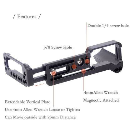 Vertical Shoot Quick Release L Plate Bracket Base Holder for FUJIFILM X Pro 3, For FUJIFILM X Pro 3