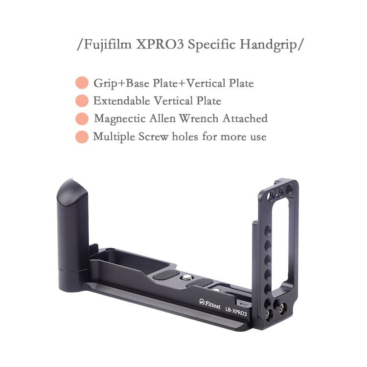 Vertical Shoot Quick Release L Plate Bracket Base Holder for FUJIFILM X Pro 3, For FUJIFILM X Pro 3